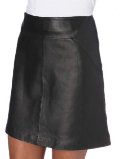 Whistles Leather Mini Skirt 9 Whistles Leather Mini Skirt -The Fashion Shop 501 10019 019250 BLACK ALT04
