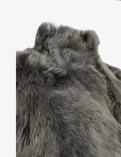 Whistles Reversible Slim-fit Shearling Gilet -The Fashion Shop 501 10019 028378 GREY ALT02