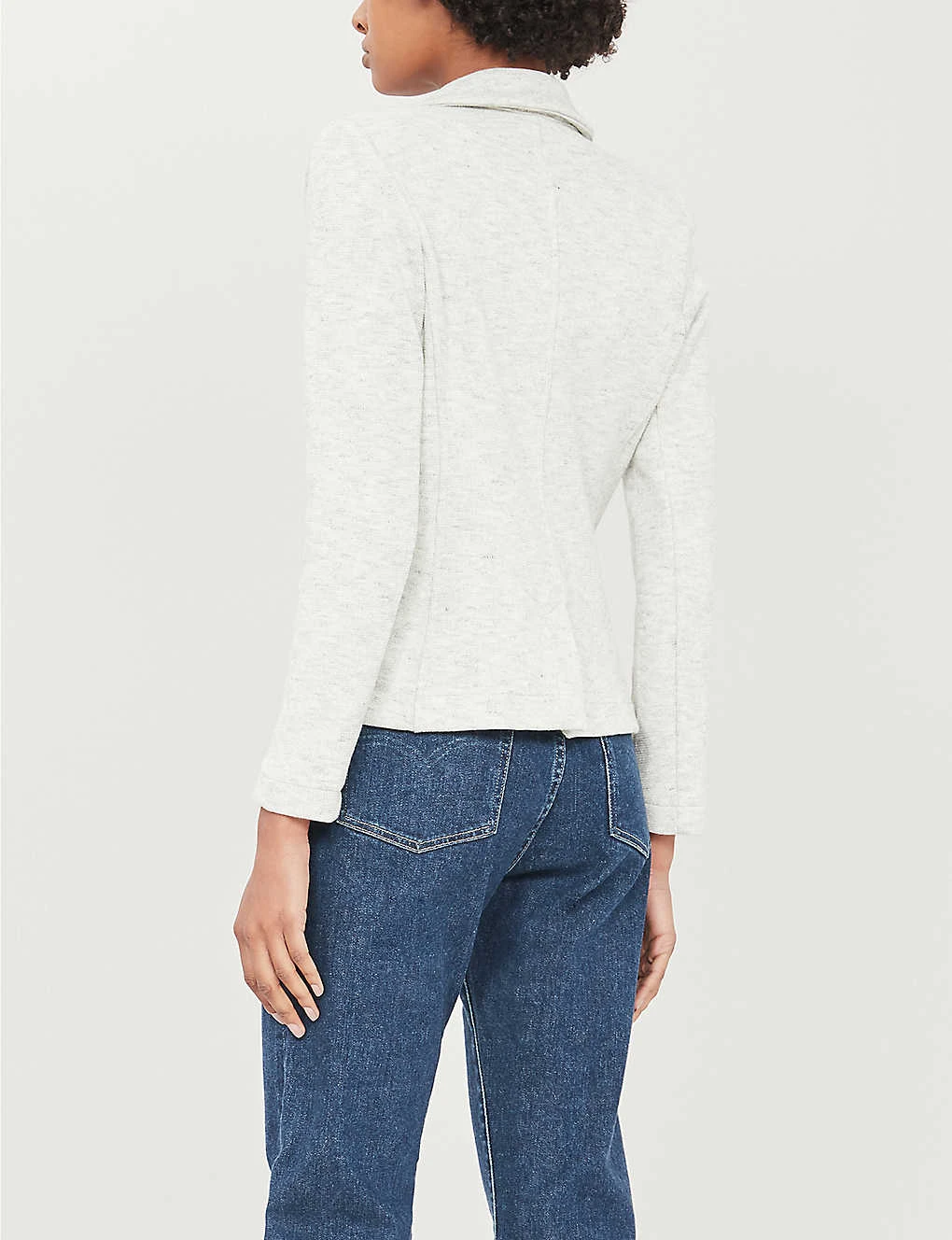 Whistles Notch-lapels Slim-fit Cotton-blend Jacket 4 Whistles Notch-lapels Slim-fit Cotton-blend Jacket - Image 4