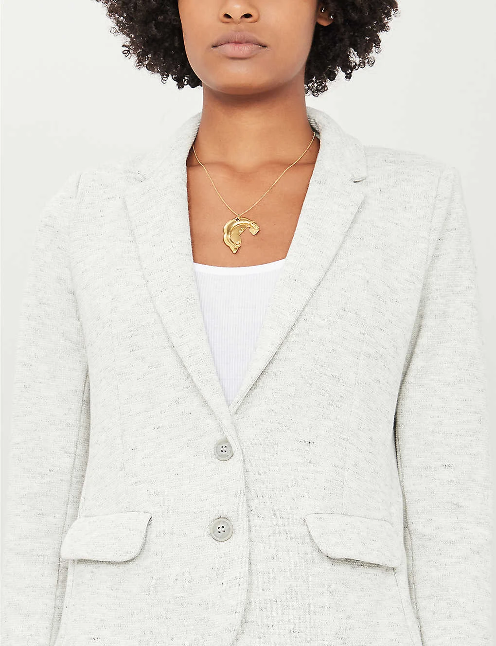 Whistles Notch-lapels Slim-fit Cotton-blend Jacket 5 Whistles Notch-lapels Slim-fit Cotton-blend Jacket - Image 5