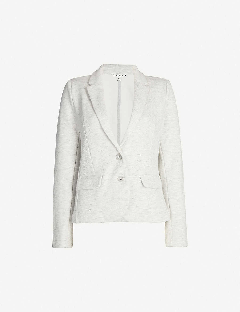 Whistles Notch-lapels Slim-fit Cotton-blend Jacket 1 Whistles Notch-lapels Slim-fit Cotton-blend Jacket
