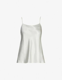 Whistles Scoop-neck Silk-satin Top