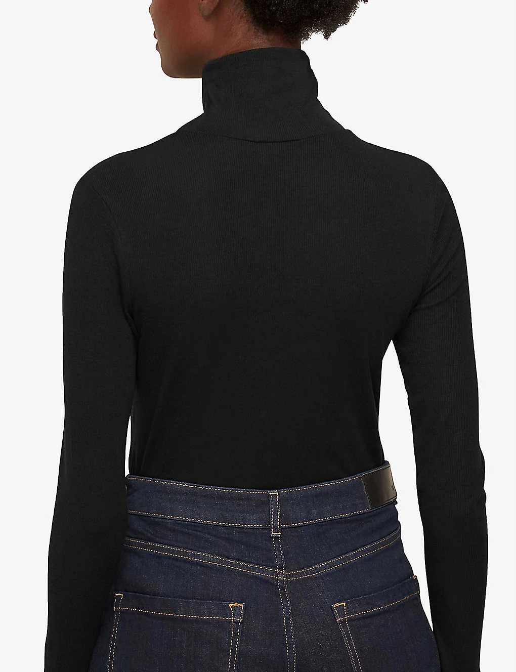 Whistles Turtleneck Stretch-jersey Top 4 Whistles Turtleneck Stretch-jersey Top - Image 4
