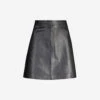 Whistles A-line Leather Mini Skirt