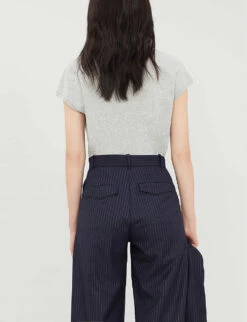 Whistles Cap-sleeved Jersey T-shirt 8 Whistles Cap-sleeved Jersey T-shirt -The Fashion Shop 501 10019 030632 GREY ALT02