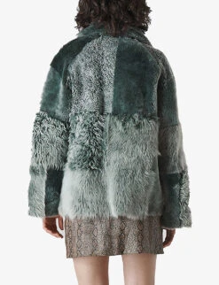 Whistles Hema Contrast-panel Shearling Coat -The Fashion Shop 501 10019 030734 ALT02