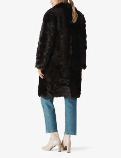 Whistles Sienna Relaxed-fit Sheepskin Coat -The Fashion Shop 501 10019 30422 CHOCOLATE ALT02