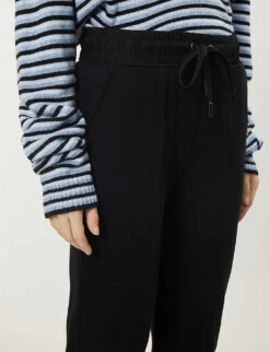 Whistles Mid-rise Stretch-jersey Jogging Bottoms 9 Whistles Mid-rise Stretch-jersey Jogging Bottoms -The Fashion Shop R00108098 BLACK ALT03