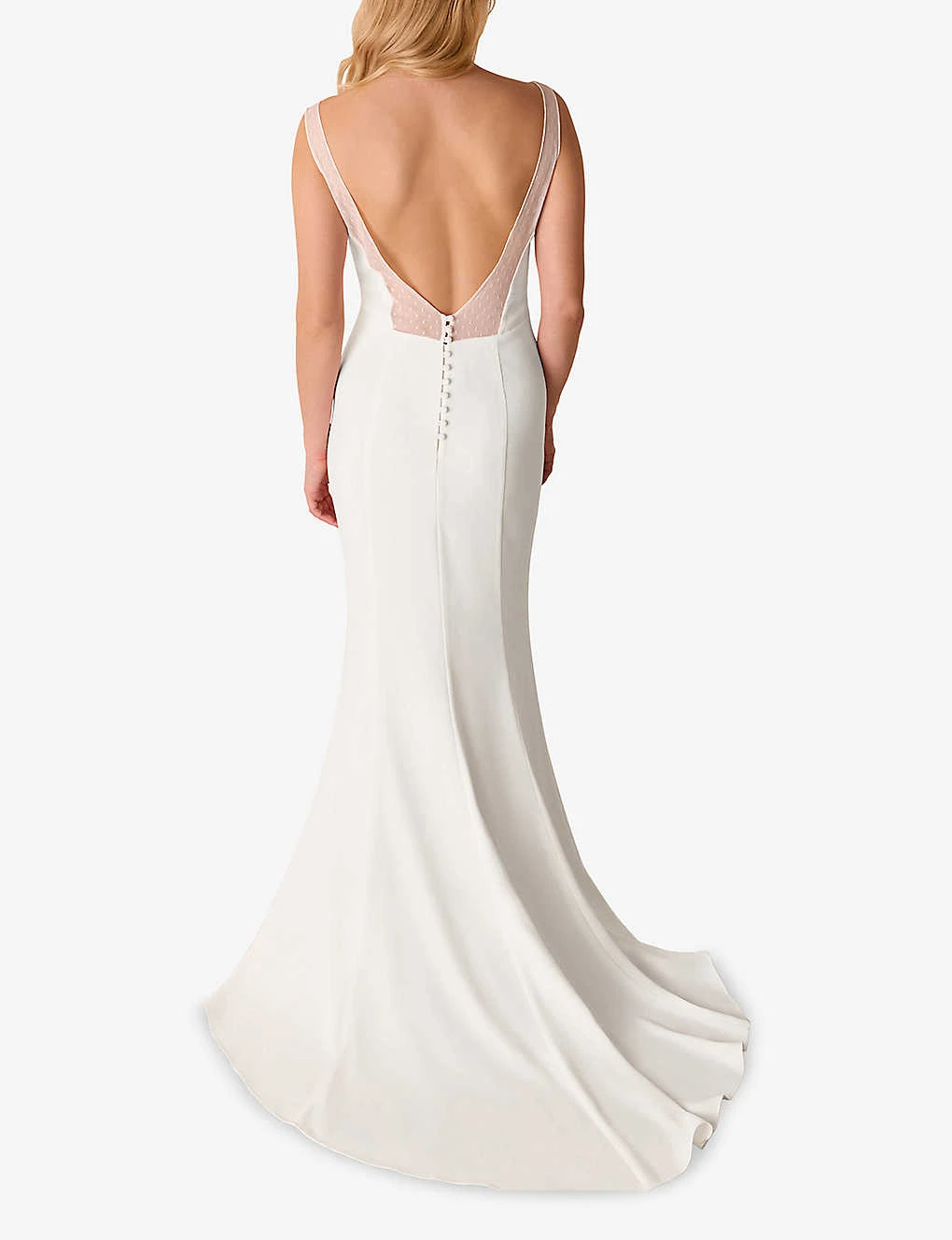 Whistles Mia Square-neck Crepe Wedding Gown 4 Whistles Mia Square-neck Crepe Wedding Gown - Image 4