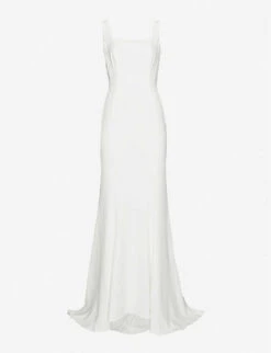 Whistles Mia Square-neck Crepe Wedding Gown