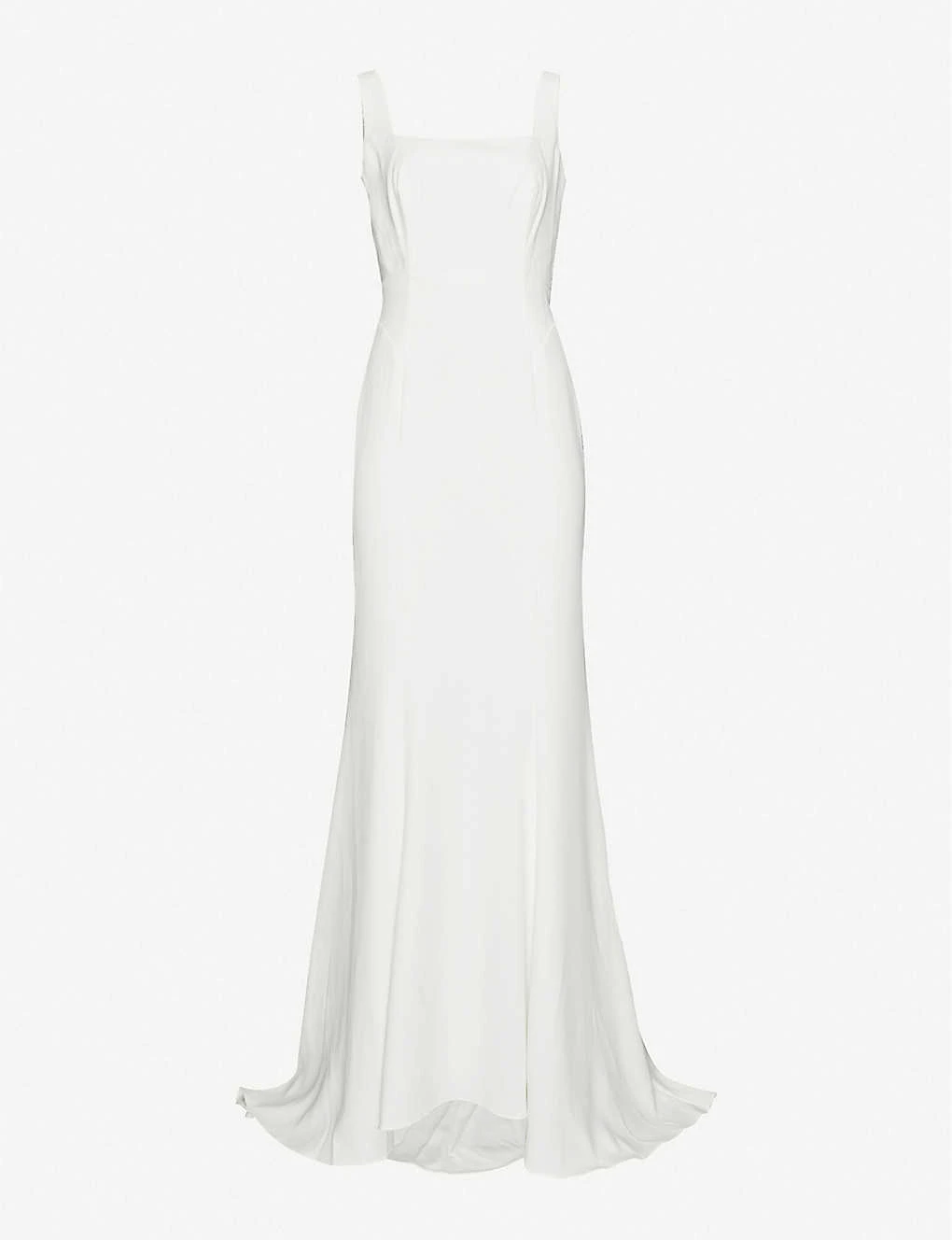 Whistles Mia Square-neck Crepe Wedding Gown 1 Whistles Mia Square-neck Crepe Wedding Gown
