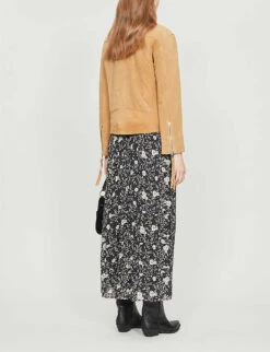 Whistles Tessa Suede Biker Jacket 8 Whistles Tessa Suede Biker Jacket -The Fashion Shop R00118238 CREAM ALT02