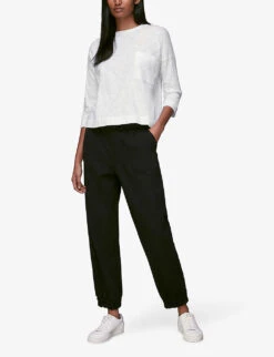 Whistles Dropped Shoulder Cotton-jersey Top 7 Whistles Dropped Shoulder Cotton-jersey Top -The Fashion Shop R00121762 WHITE ALT01