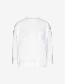 Whistles Dropped Shoulder Cotton-jersey Top