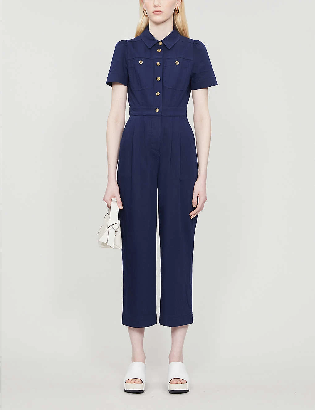 Whistles Emma Cotton-blend Jumpsuit 2 Whistles Emma Cotton-blend Jumpsuit - Image 2