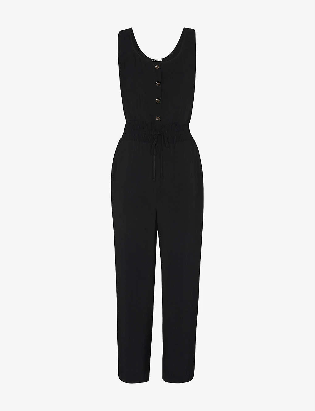 Whistles Quinn Sleeveless V-neck Woven Jumpsuit 2 Whistles Quinn Sleeveless V-neck Woven Jumpsuit - Image 2