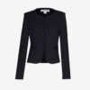Whistles Collarless Slim Cotton Jacket