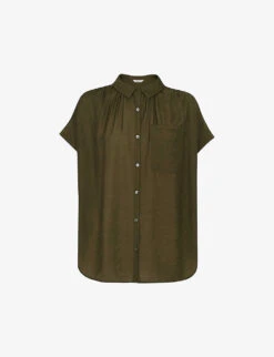 Whistles Nicola Short-sleeve Crepe Shirt