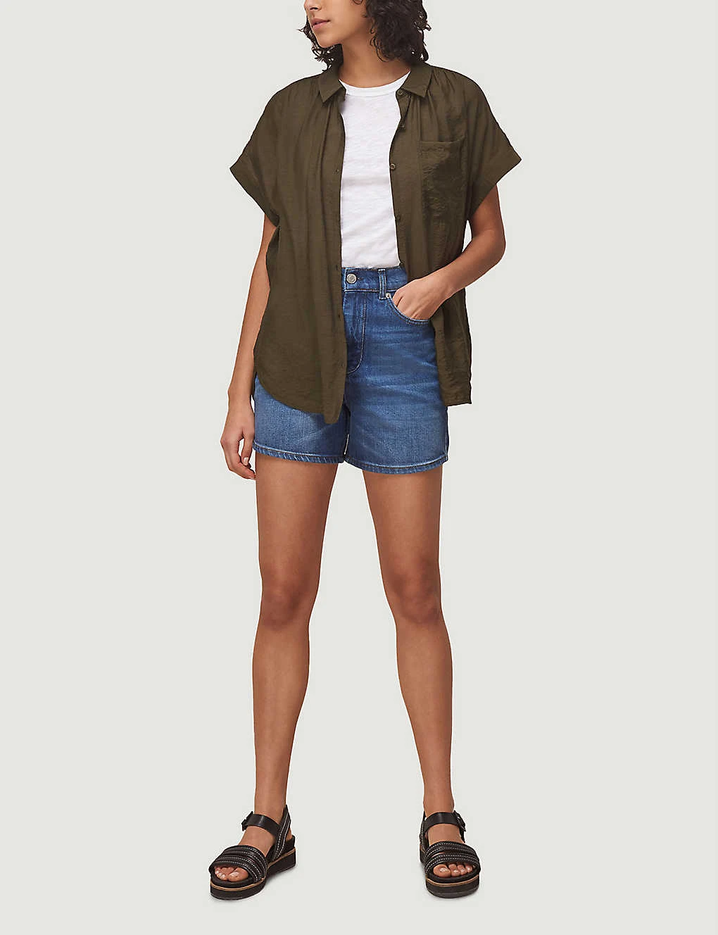 Whistles High-rise Denim Shorts 2 Whistles High-rise Denim Shorts - Image 2