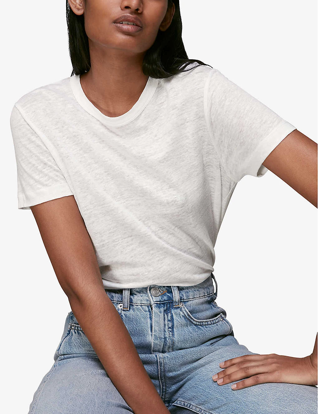 Whistles Ultimate Linen T-shirt 4 Whistles Ultimate Linen T-shirt - Image 4