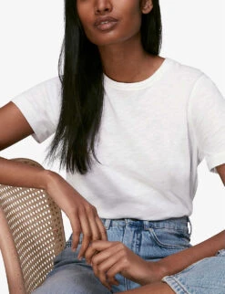 Whistles Emily Ultimate Relaxed-fit Cotton T-shirt 7 Whistles Emily Ultimate Relaxed-fit Cotton T-shirt -The Fashion Shop R03642513 WHITE ALT03