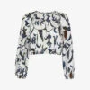 Whistles Subrina Graphic-print Crepe Top