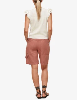 Whistles Pointelle Frill-sleeve Cotton Top 5 Whistles Pointelle Frill-sleeve Cotton Top -The Fashion Shop R03649733 CREAM ALT02