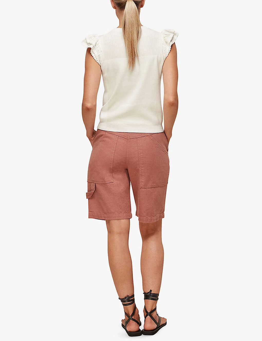 Whistles Pointelle Frill-sleeve Cotton Top 3 Whistles Pointelle Frill-sleeve Cotton Top - Image 3