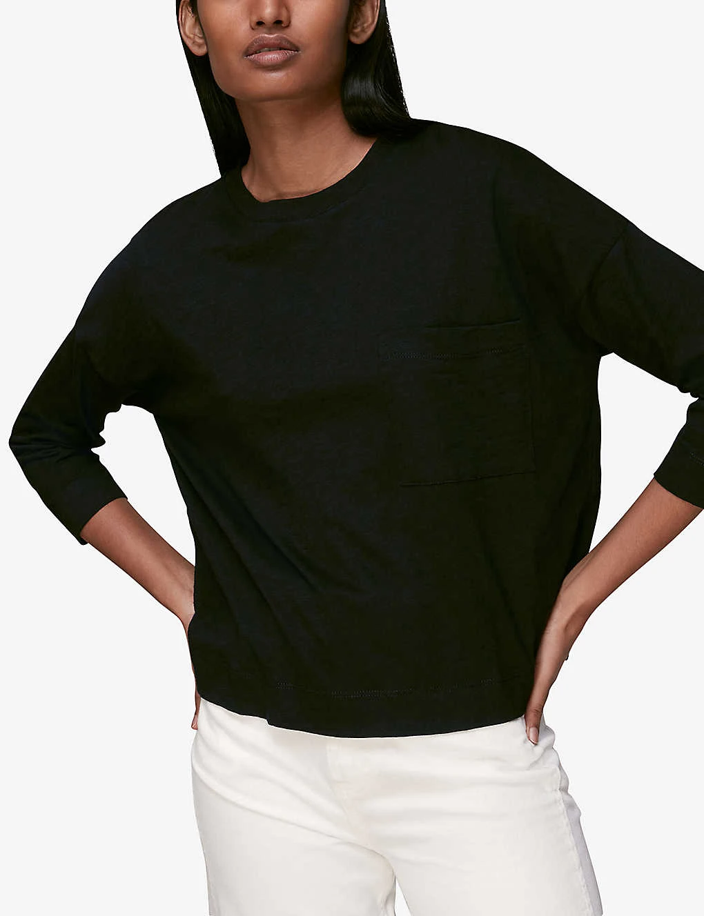 Whistles Round-neck Cotton-jersey T-shirt 4 Whistles Round-neck Cotton-jersey T-shirt - Image 4