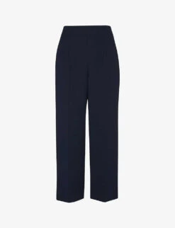 Whistles Fluid Wide-leg Cropped Trousers