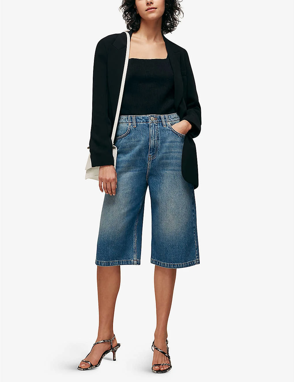 Whistles Wide-leg Denim Culottes 2 Whistles Wide-leg Denim Culottes - Image 2