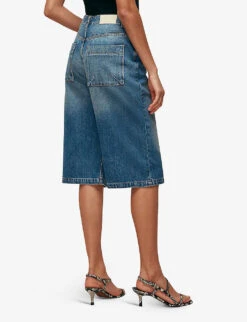 Whistles Wide-leg Denim Culottes 5 Whistles Wide-leg Denim Culottes -The Fashion Shop R03663050 BLUE ALT02