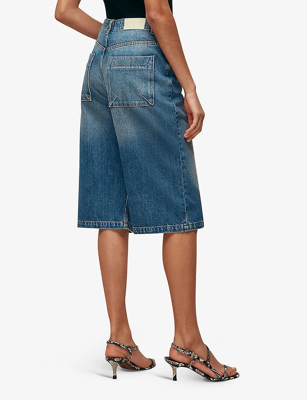 Whistles Wide-leg Denim Culottes 3 Whistles Wide-leg Denim Culottes - Image 3