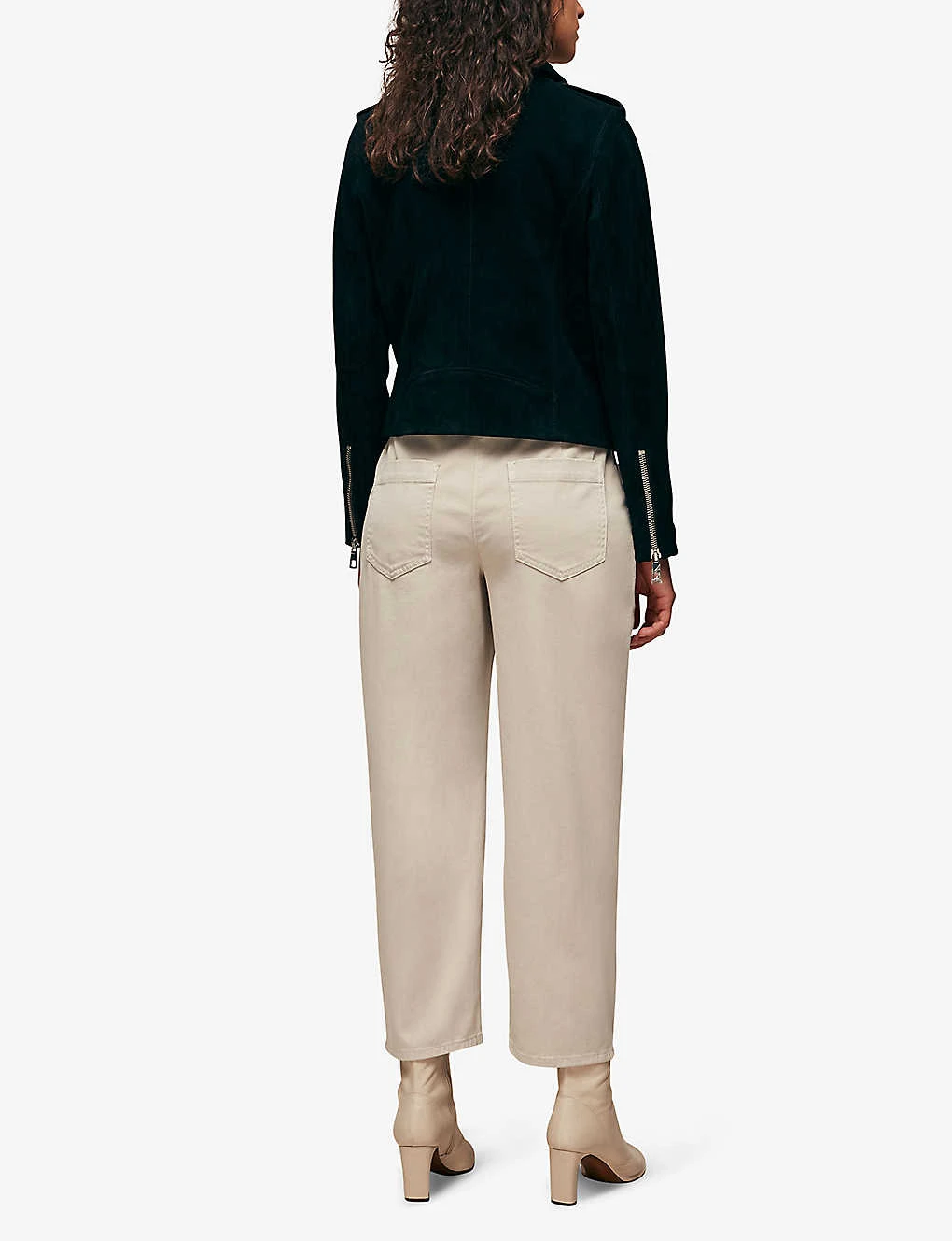 Whistles Agnes Suede Biker Jacket 3 Whistles Agnes Suede Biker Jacket - Image 3