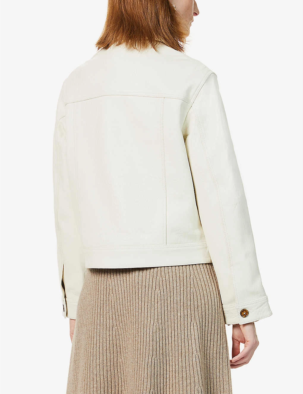 Whistles Drew Single-breasted Leather Jacket 4 Whistles Drew Single-breasted Leather Jacket - Image 4