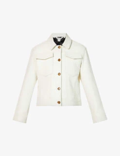 Whistles Drew Single-breasted Leather Jacket