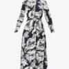 Whistles Graphic-print Silk-crepe Midi Dress