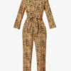 Whistles Animal-print Woven Jumpsuit