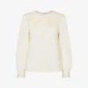 Whistles Lace-embellished Cotton Blouse