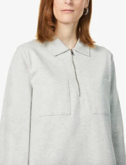 Whistles Regular-fit Cotton-blend Overshirt 9 Whistles Regular-fit Cotton-blend Overshirt -The Fashion Shop R03679038 GREY ALT03