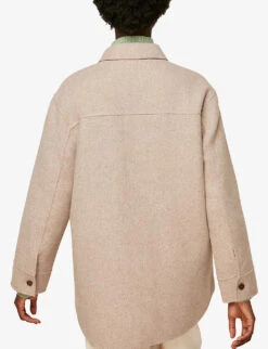 Whistles Utility Wool-blend Overshirt 6 Whistles Utility Wool-blend Overshirt -The Fashion Shop R03680185 CREAM ALT02