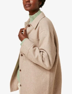 Whistles Utility Wool-blend Overshirt 7 Whistles Utility Wool-blend Overshirt -The Fashion Shop R03680185 CREAM ALT03