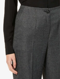 Whistles Anita Checked Tapered Mid-rise Woven Trousers 9 Whistles Anita Checked Tapered Mid-rise Woven Trousers -The Fashion Shop R03685123 MULTICOLOUR ALT03