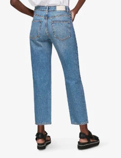 Whistles Hollie Button-front Straight High-rise Jeans 5 Whistles Hollie Button-front Straight High-rise Jeans -The Fashion Shop R03696893 DENIM ALT02