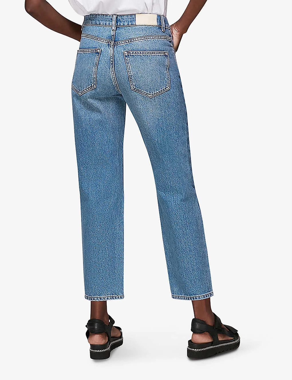 Whistles Hollie Button-front Straight High-rise Jeans 3 Whistles Hollie Button-front Straight High-rise Jeans - Image 3