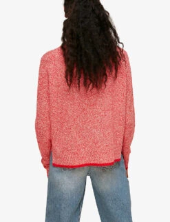 Whistles Funnel-neck Wool Jumper -The Fashion Shop R03701709 REDMULTI ALT02
