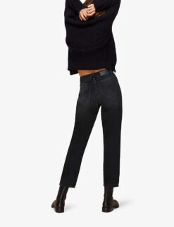 Whistles Hollie Straight-leg High-rise Organic-cotton Jeans 5 Whistles Hollie Straight-leg High-rise Organic-cotton Jeans -The Fashion Shop R03703607 BLACK ALT02