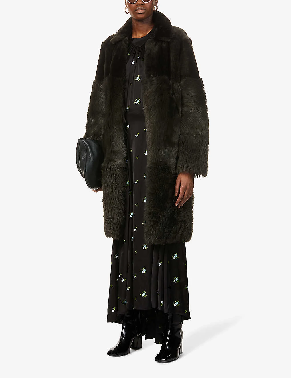 Whistles Cosma Reversible Contrast-panel Shearling Coat 3 Whistles Cosma Reversible Contrast-panel Shearling Coat - Image 3