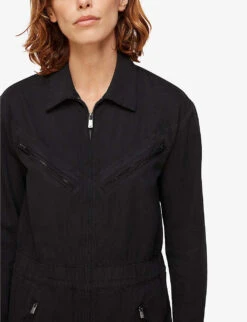 Whistles Ultimate Utility Cotton-blend Jumpsuit 8 Whistles Ultimate Utility Cotton-blend Jumpsuit -The Fashion Shop R03711769 BLACK ALT03