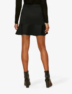Whistles Peplum High-waist Stretch-woven Mini Skirt 6 Whistles Peplum High-waist Stretch-woven Mini Skirt -The Fashion Shop R03711773 BLACK ALT02